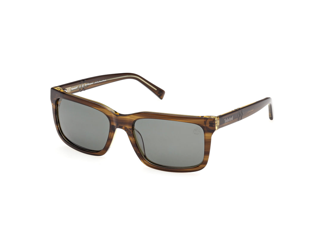 Óculos de sol timberland tb00021 93r verde rectangular masculino tamanho 57mm - Vista principal