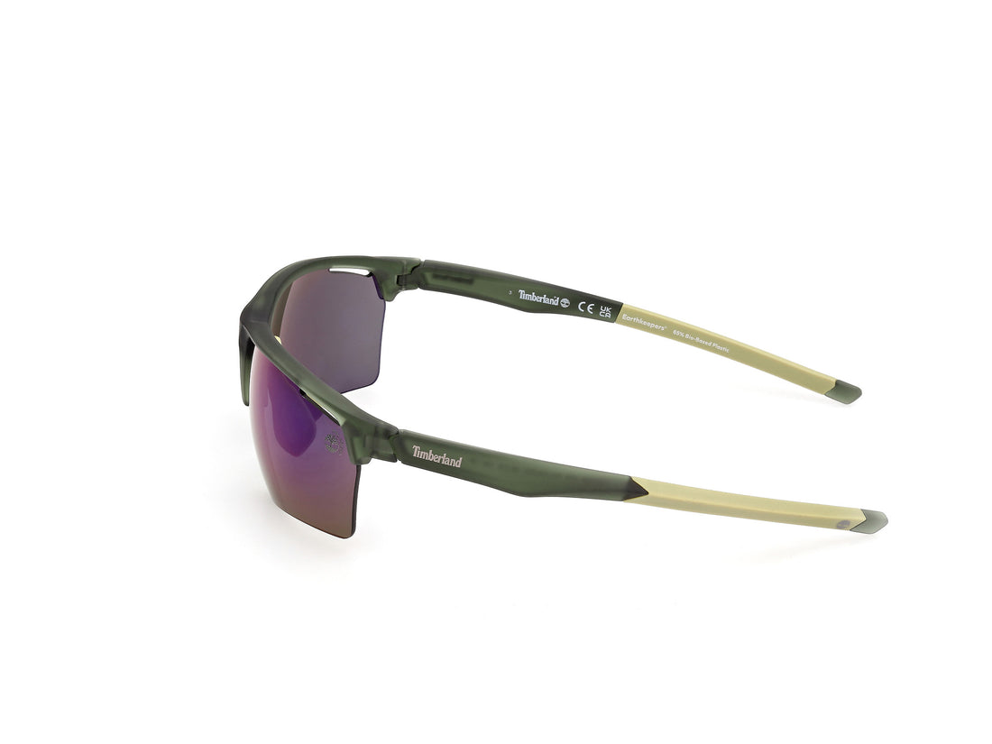 Gafas de sol timberland tb00068 97r verde rectangular masculino talla 68mm - Vista de detalle