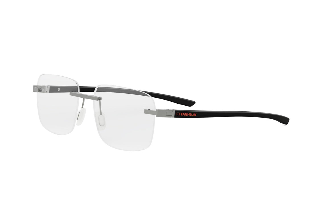 Gafas graduadas tag heuer essential rimless th50031u 007 silver rectangular masculino talla 56mm - Vista principal