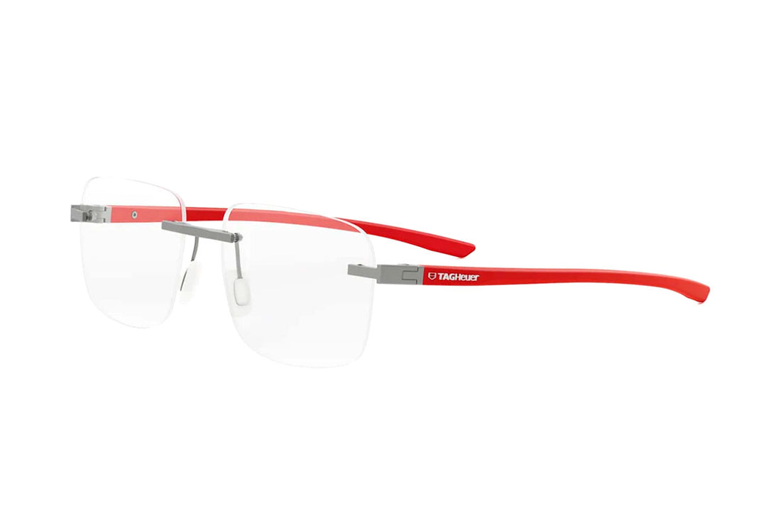 Gafas graduadas tag heuer essential rimless th50031u 016 silver rectangular masculino talla 56mm - Vista principal