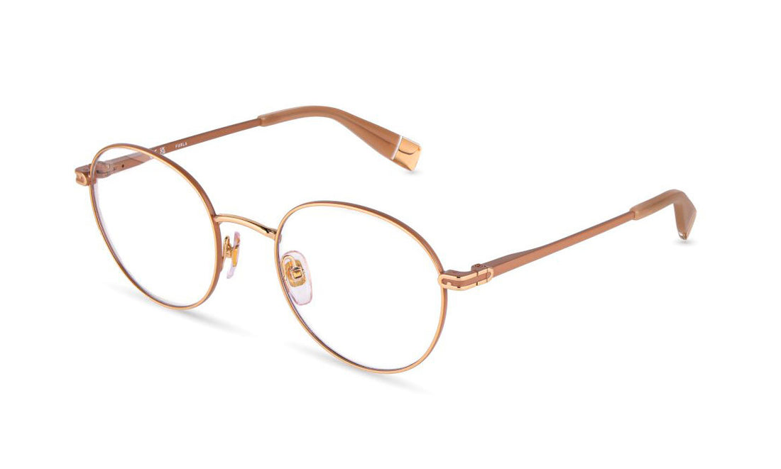 Brillen furla vfua99 0367 dorado pantos femenino maat 52mm - Hoofdaanzicht