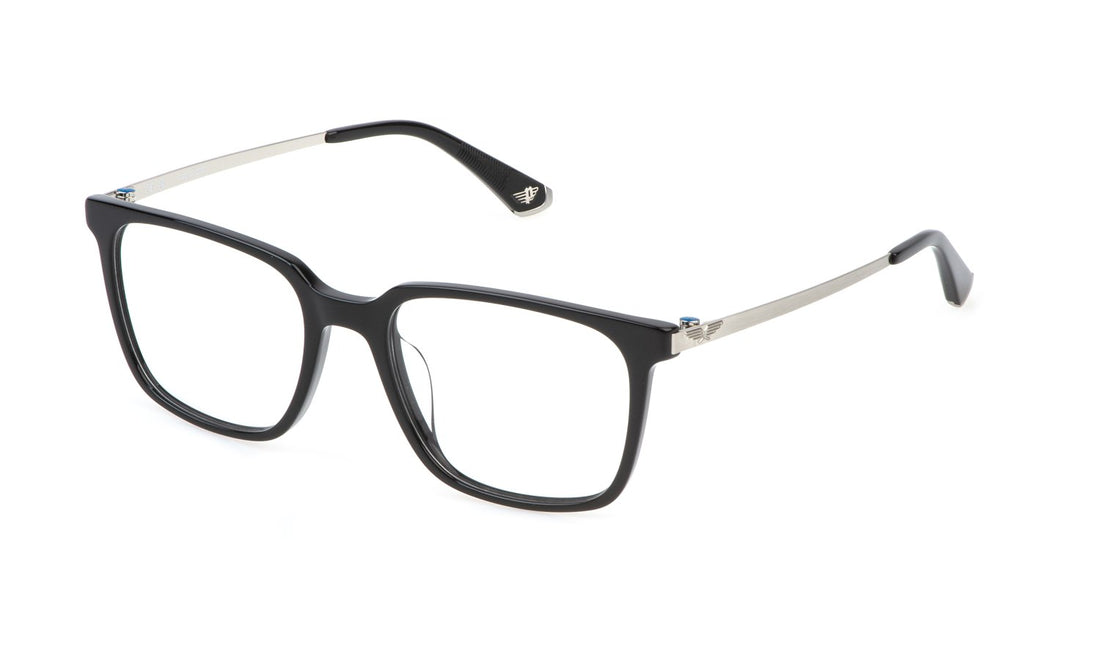 Prescription glasses police vplp15 0700 negro square masculino size 52mm - Main view