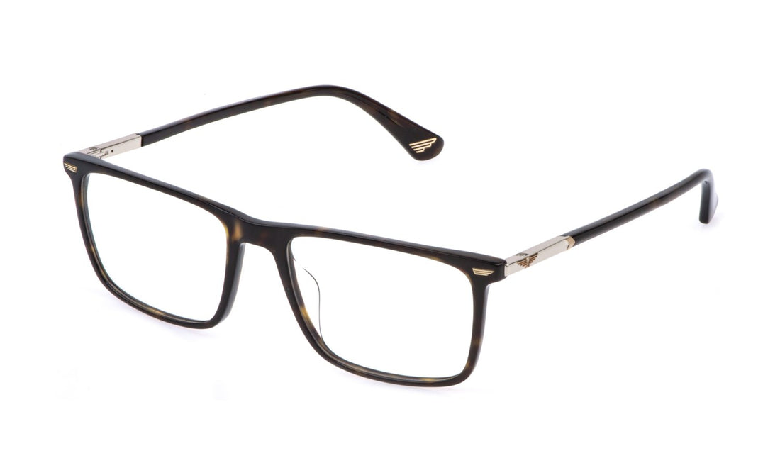 Óculos graduados police vplq68 0722 havana square masculino tamanho 55mm - Vista principal