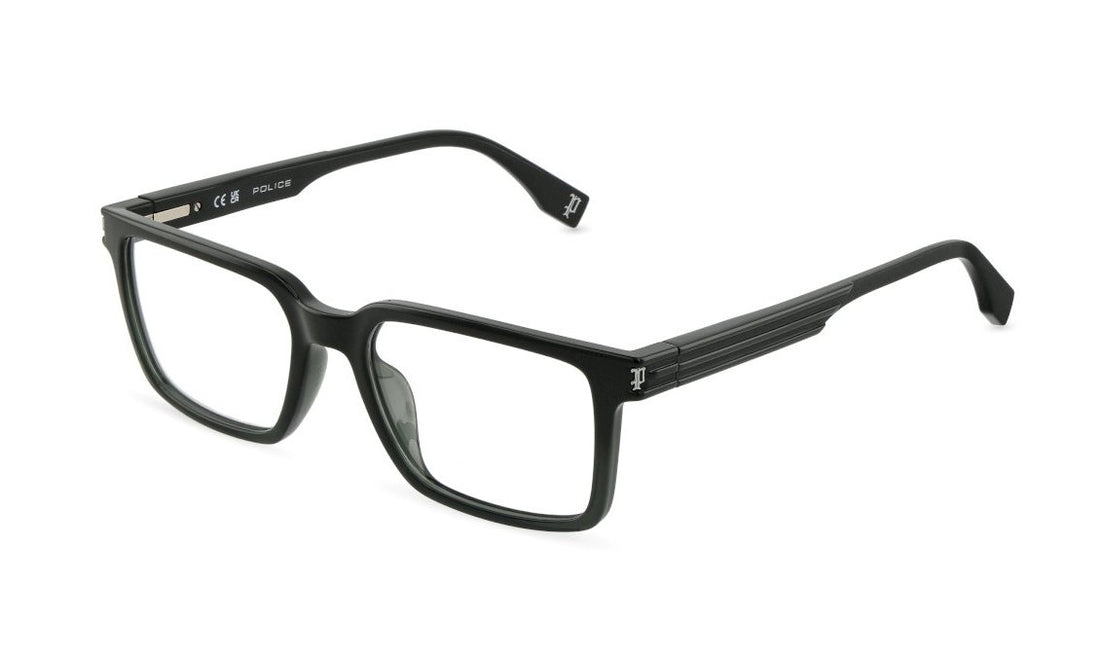 Óculos graduados police vplu53 06qd verde square masculino tamanho 53mm - Vista principal