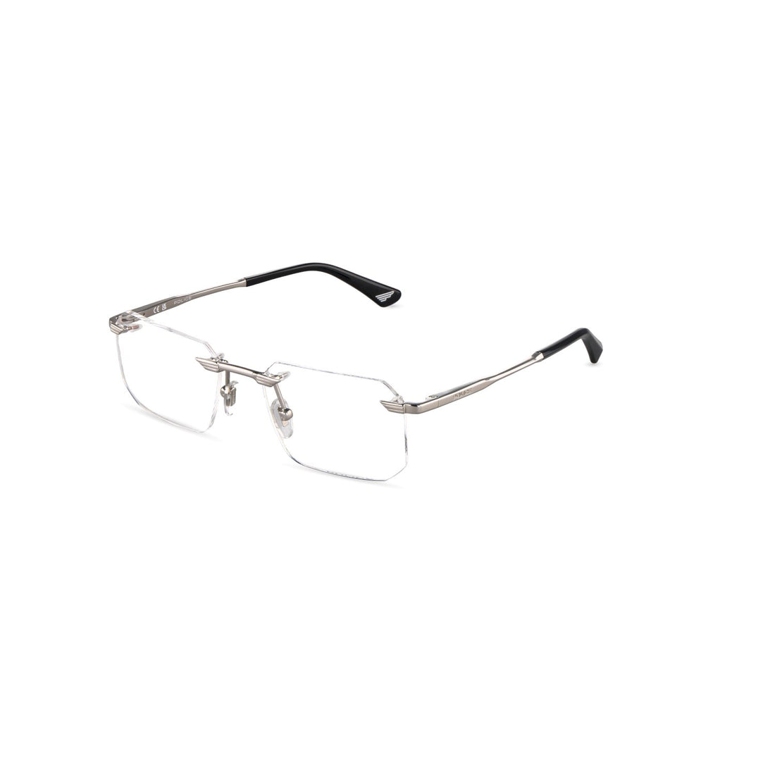 Occhiali da vista police vplu64 0579 plateado geometric masculino taglia 55mm - Vista principale