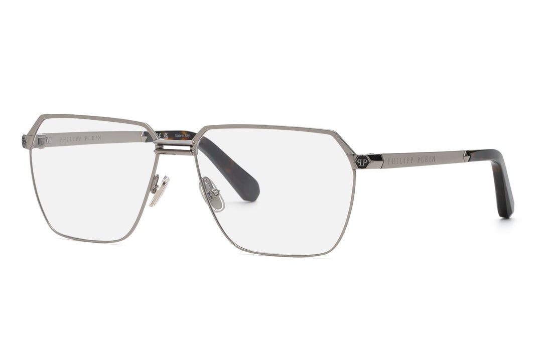 Lunettes de vue philipp plein vpp221m 0509 plateado geometric masculino taille 62mm - Vue principale