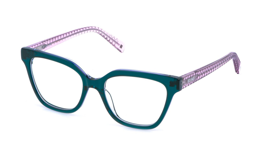 Occhiali da vista sting vsj757 09ct verde butterfly infantil taglia 50mm - Vista principale