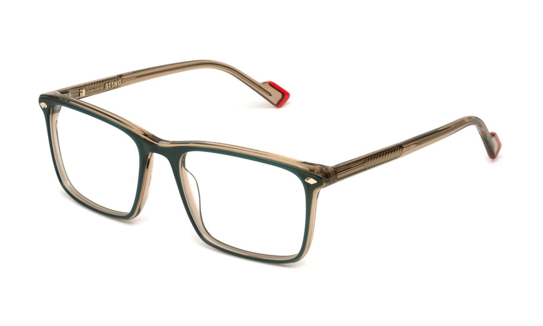 Occhiali da vista sting vst525 0aaq marron square masculino taglia 55mm - Vista principale