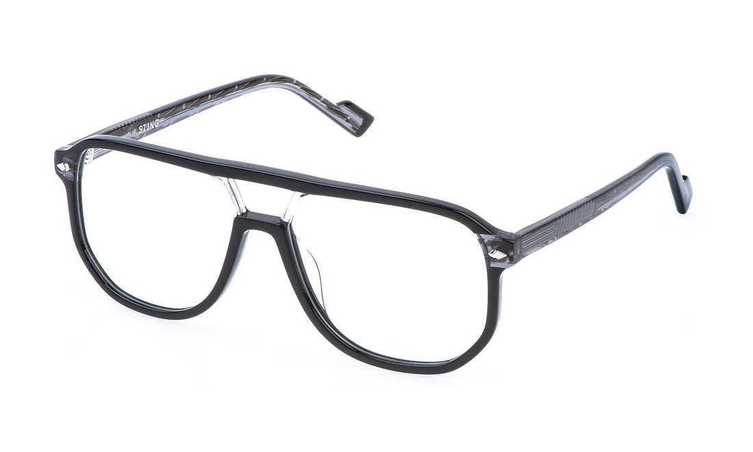 Occhiali da vista sting vst544 0700 negro geometric masculino taglia 58mm - Vista dettagliata