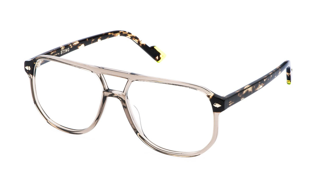 Occhiali da vista sting vst544 0913 beige geometric masculino taglia 58mm - Vista principale