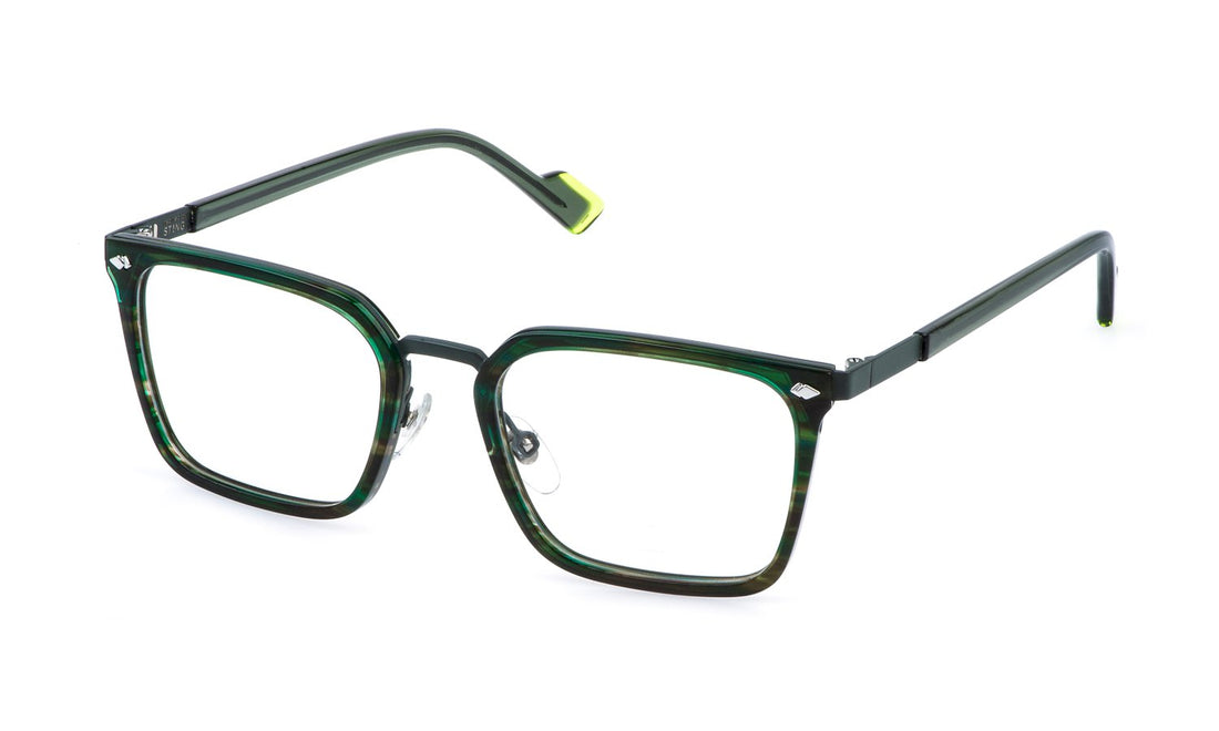Occhiali da vista sting vst549 0i76 verde square masculino taglia 53mm - Vista principale