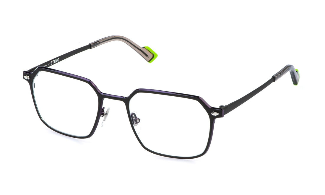 Occhiali da vista sting vst554 8gpy verde square masculino taglia 53mm - Vista principale