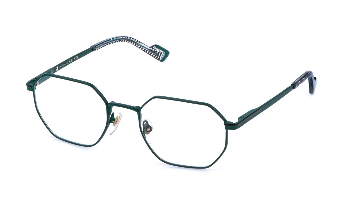 Occhiali da vista sting vst565 0srl verde geometric masculino taglia 53mm - Vista principale