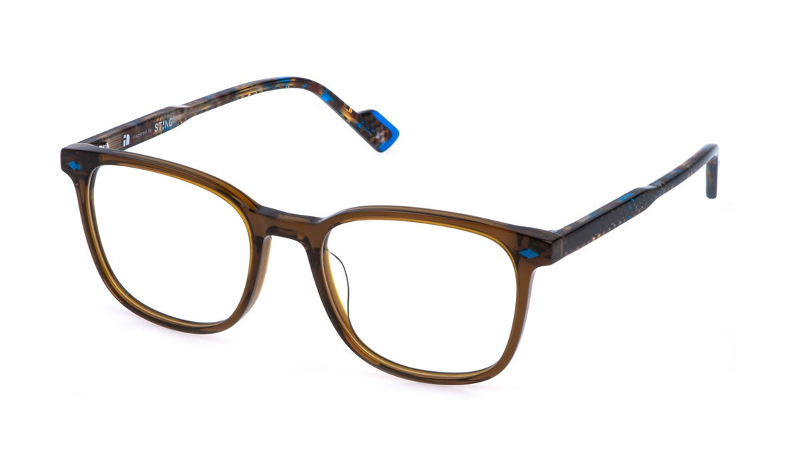 Occhiali da vista sting vst568 0893 marron square masculino taglia 53mm - Vista principale