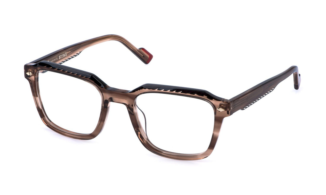 Occhiali da vista sting vst570v 0vbq marron square masculino taglia 51mm - Vista principale