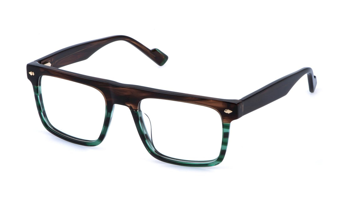 Occhiali da vista sting vst575v 0vbt verde square masculino taglia 53mm - Vista principale