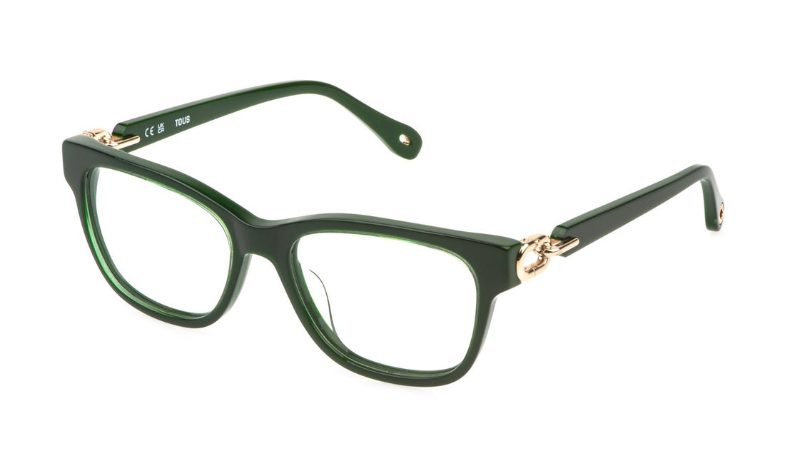 Occhiali da vista tous vtod35 0j38 verde square femenino taglia 53mm - Vista principale