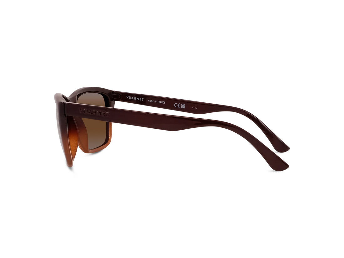 Sunglasses vuarnet legend 06 originals vu40018u 50g brown rectangular masculino size 58mm - Detailed view