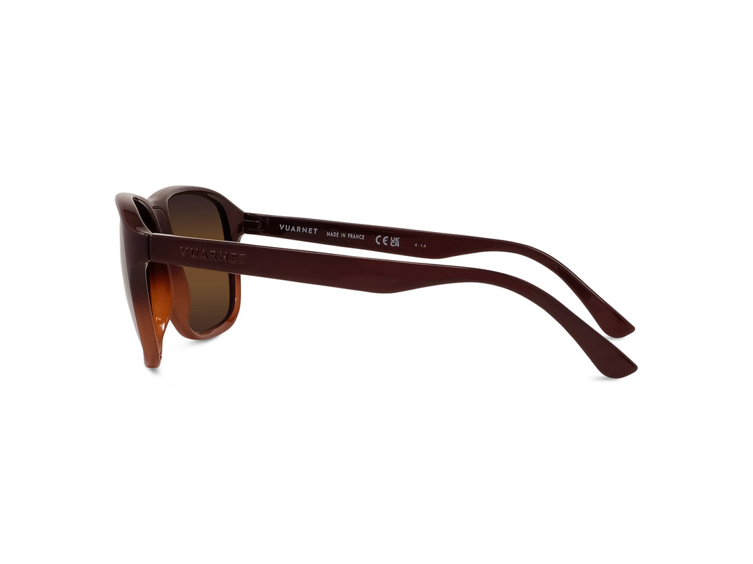 Lunettes de soleil vuarnet legend 03 originals vu40019u 50g brown pilot masculino taille 60mm - Vue détaillée