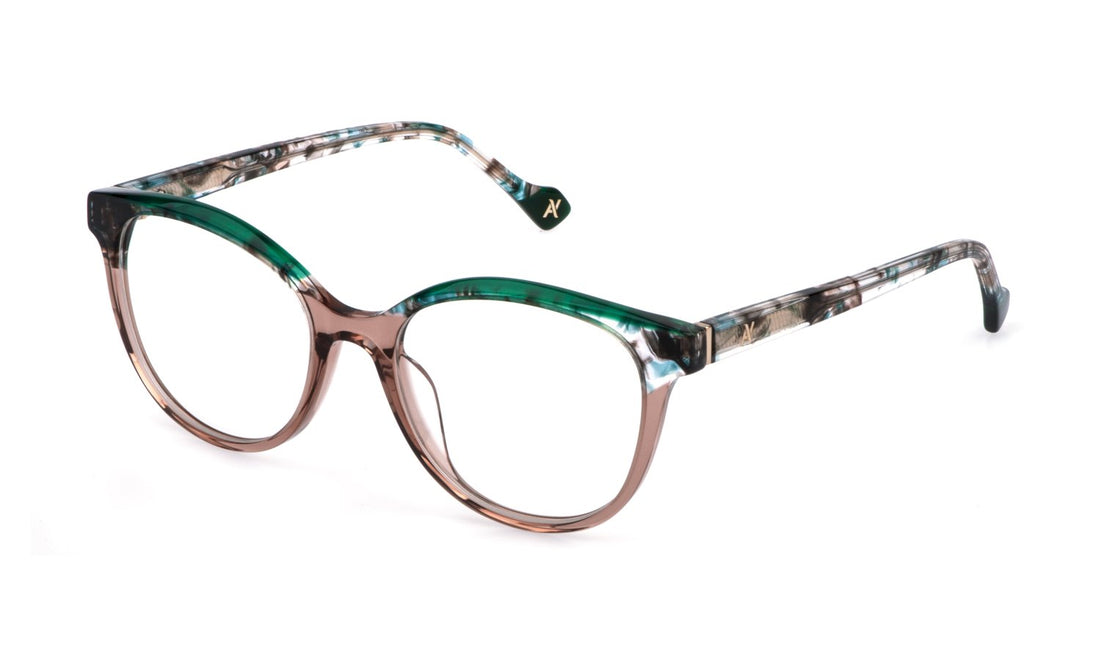 Occhiali da vista yalea vya206v 0893 marron butterfly femenino taglia 52mm - Vista principale