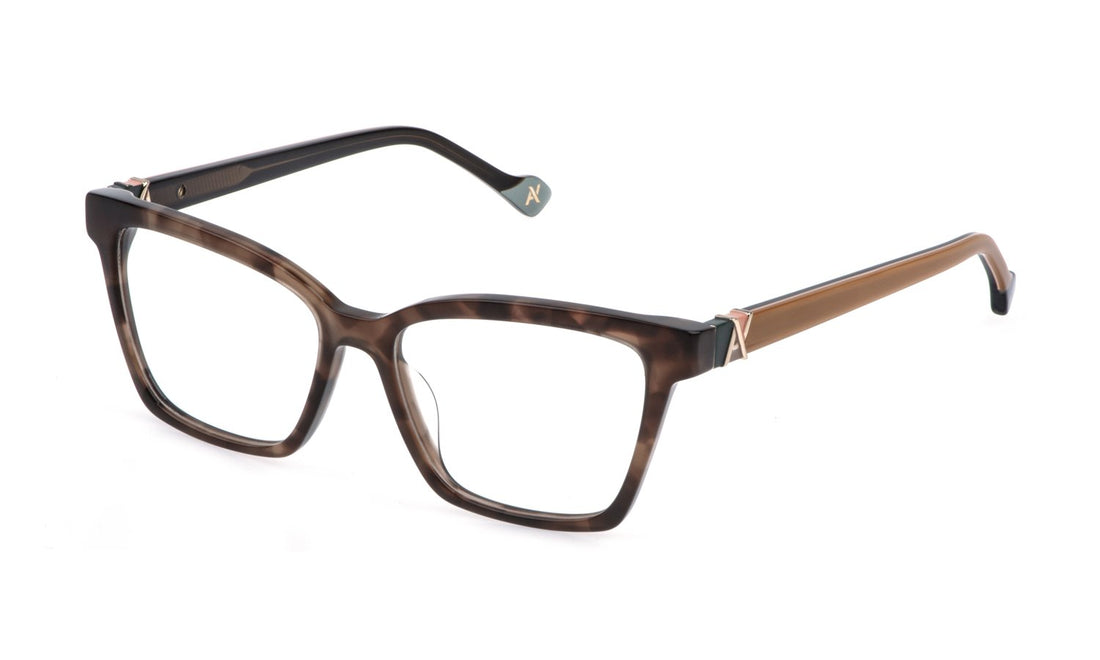 Occhiali da vista yalea vya230 0777 marron square femenino taglia 54mm - Vista principale