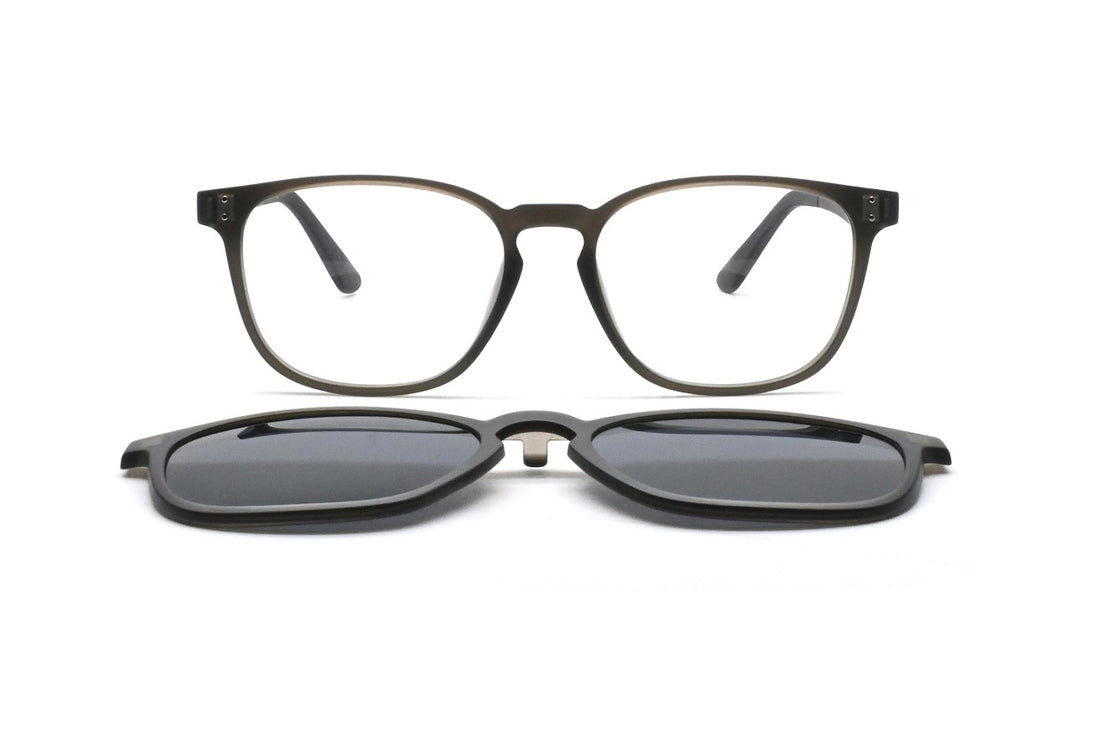 Brillen greyhounders bronte + clip-on c2 grey gris square unisex größe 51mm - Detailansicht