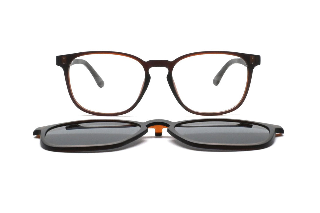 Brillen greyhounders bronte + clip-on c4 burgundy rojo square unisex größe 51mm - Detailansicht
