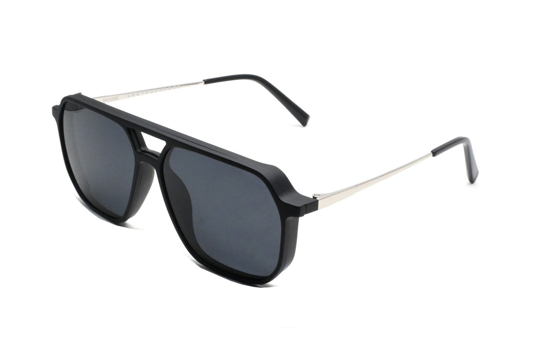 Brillen greyhounders broome + clip-on c6 black negro pilot unisex größe 56mm - Hauptansicht