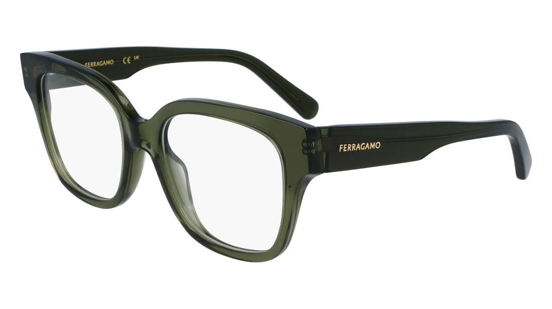 Occhiali da vista ferragamo sf2952n 320 verde rectangular femenino taglia 53mm - Vista principale