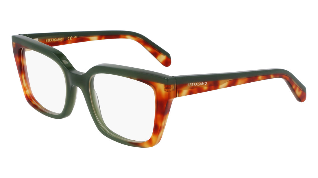 Occhiali da vista ferragamo sf3010 335 caqui femenino taglia 52mm - Vista principale