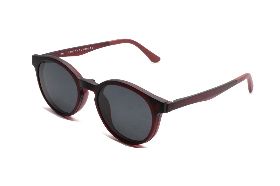 Brillen greyhounders lani + clip-on c4 burgundy rojo pantos unisex größe 48mm - Hauptansicht