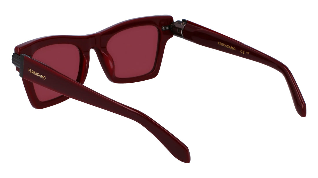 Occhiali da sole ferragamo sf2013s 606 rojo rectangular femenino taglia 52mm - Vista dettagliata