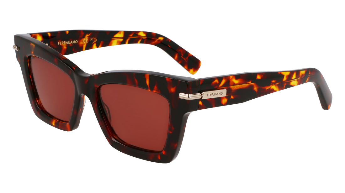 Occhiali da sole ferragamo sf2031s 242 tortuga square femenino taglia 52mm - Vista dettagliata